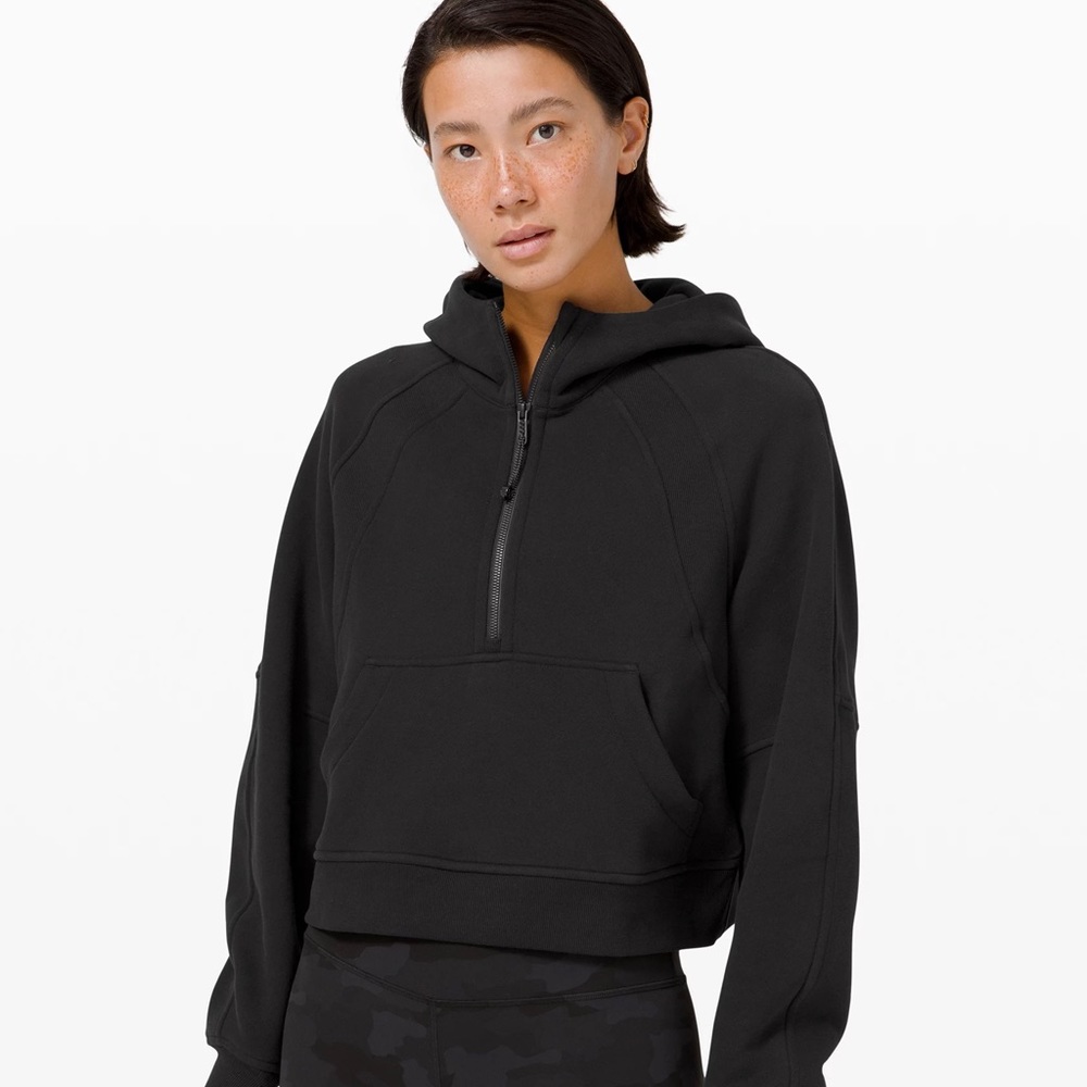 black lululemon scuba half zip